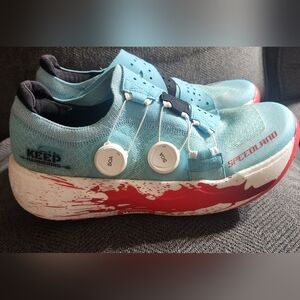 [Sz 10.5] Speedland GS:PGH Trail Running Shoes Blue Red Double BOA System Men's